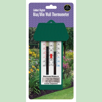 Picture of Max-Min Wall Thermometer Lidded Digital